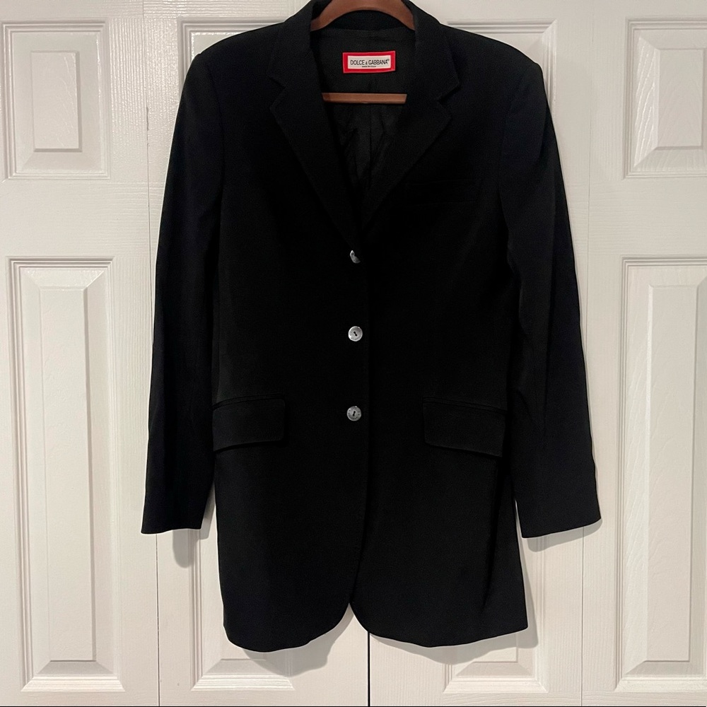 Dolce & Gabbana Vintage Black 3 Button Blazer - Circa 1998/1999